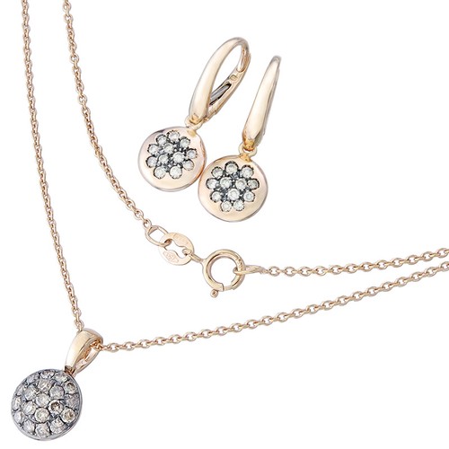 Schmuckset zweiteilig braune - schmuckset,