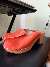 Pantoletten, Orange, 40, Gebraucht