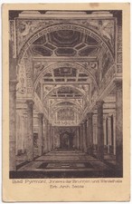 AK Bad Pyrmont, Brunnen und Wandelhalle, um 1935, gelaufen