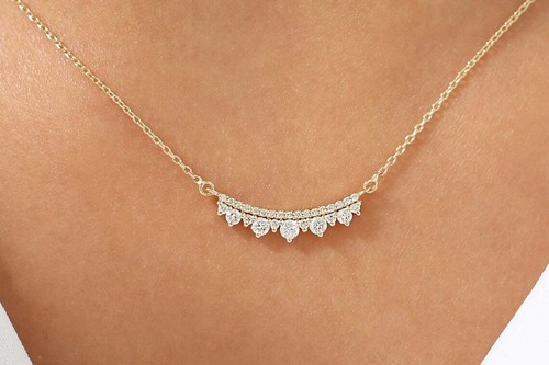 Diamant hals kette collier - diamant, 28