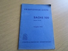 Ersatzteile-Liste Sachs 100 Modell 32/49, Ausgabe 1955 (Motorräder)