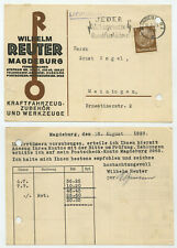 93540 - Postkarte Wilhelm Reuter Kraftfahrzeug-Zubehör - Magdeburg 18.8.1933