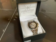 FIREFOX FIGHTER FFS06 Herrenuhr Chronograph Braun/weiß  Seiko Werk