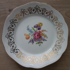 6 Speiseteller Blumenmuster