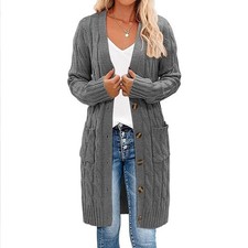 Damen langarm strickjacke - damen,