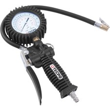 TECPO DRUCKLUFT REIFENFÜLLER 0-12 BAR REIFENFÜLLPISTOLE REIFEN MESSGERÄT 1/4