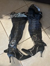 Embroidered Studded Frayed