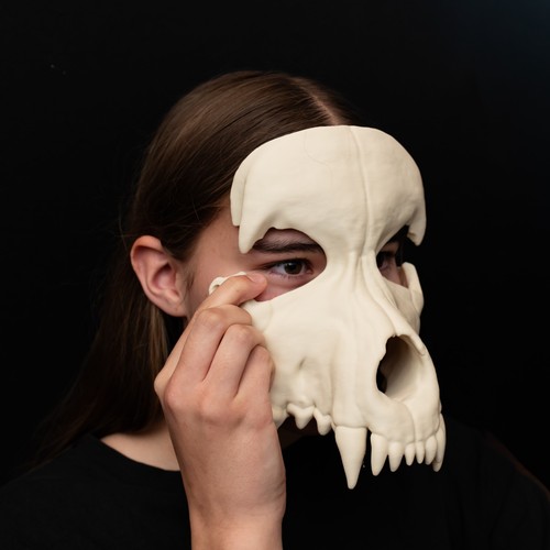 Wolfsschädel maske tragbar - maske,