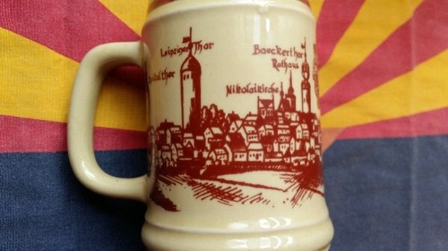 Trinkkrug stadt torgau - stadt, ddr,