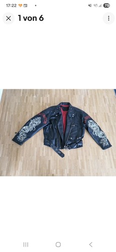 Vintage lederjacke blue - vintage, "blue