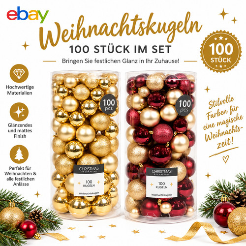 Weihnachtskugeln 100 stück - weihnachtskugeln,