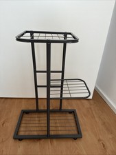 Blumen Ständer Niesche Regal Anthrazit Drei Etagen Grau Metall Hoch Aufbewahrung