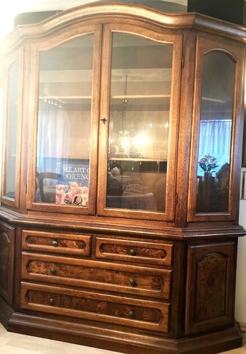 Antiker holz glas - -,