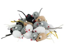 Spielmaus mit Katzenminze und Filzschwanz, Katzenspielzeug, versch. Farben