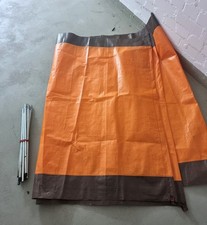 Plane Windschutz Sichtschutz Sonnenschutz Orange / braun 135 x 390 cm