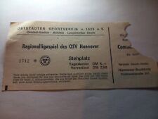 Eintrittskarte Fussball Regionalliga Nord  1971/72  OSV Hannover