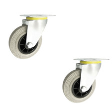 2x Kunststoffgummirad Ø 125