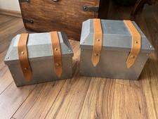 2 x IKEA RYSSBY – Metall Box Lederriemen – Aufbewahrung – Kiste – Dose – Retro