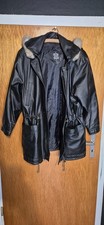 Vintage Lederparka schwarz –