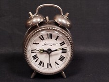 VINTAGE RETRO GERMANY JERGER MECHANISCHER SCHREIBTISCHWECKER ZUM AUFZIEHEN