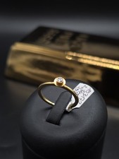 Ring Größe 57 Gelbgold 750  18k Gold zeitlos Diamant Brillant
