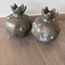 Granatapfel Vase Deko gold Beton