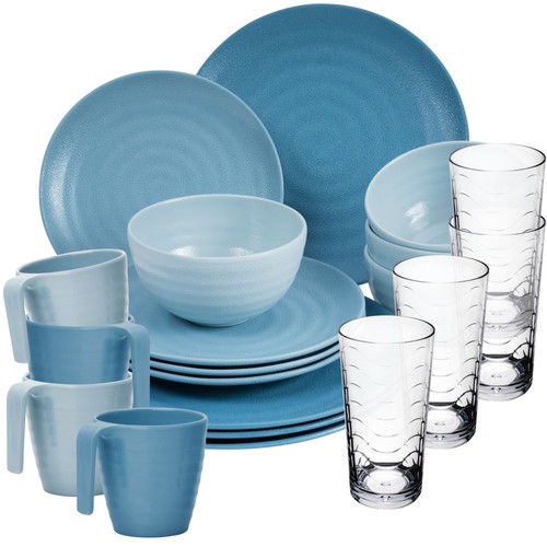 Melamin geschirr set blau - geschirr,