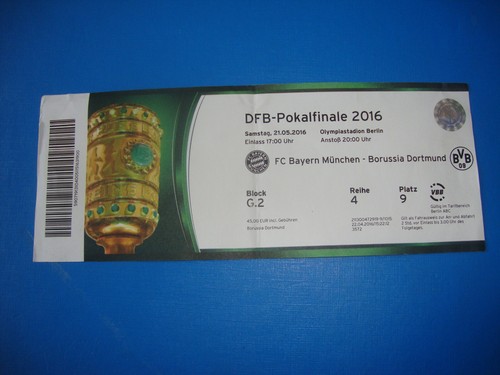 2016 ticket dfb pokalfinale - 2016,