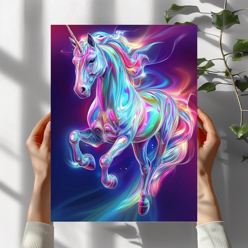 Holografisches einhorn premium - holografisches,