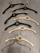 8 Exklusive Vintage Kleiderbügel im Hollywood Regency Style Holz Messing Luxus