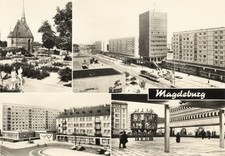 AK MAGDEBURG Stadtzentrum Alter Markt 1974 DDR Sachsen-Anhalt PLANET-Verlag