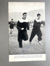 FRITZ WALTER (†) DFB Weltmeister 1954 signed Buchbild 12x20 Autogramm
