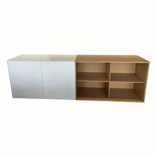 Piure Sideboard Edit Q Lack Weiß Matt Und Eiche Offwhite Gestell Kufen Schwarz