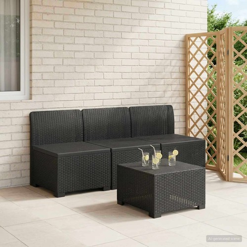 Sitzer gartensofa rattan - 3-sitzer,