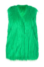 Angel of Style Damen große Größen Weste Straight Fit Neon FakeFur
