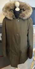 Woolrich Parker Daunenjacke Jacke Grösse XL Pelzkragen Olive Grün