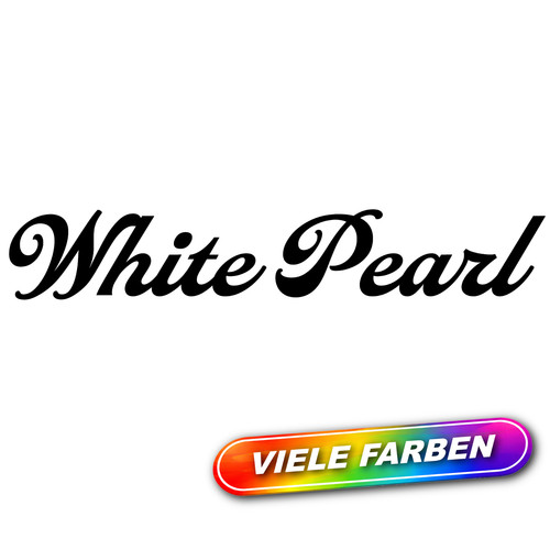 White pearl aufkleber - 2x,