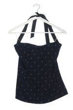 KüSTENLUDER Neckholdertop Damen Top Gr. DE 40 schwarz-weiß Casual-Look