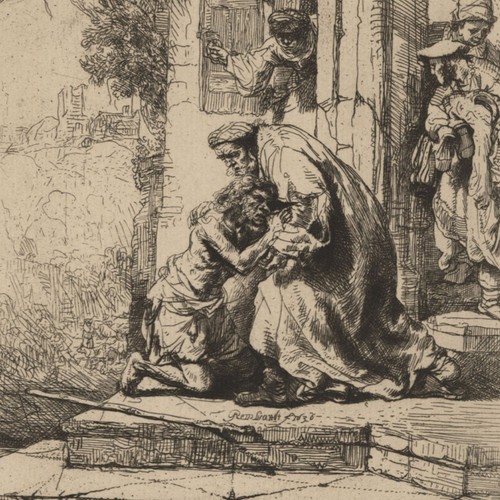 Radierung nach rembrandt - nach,
