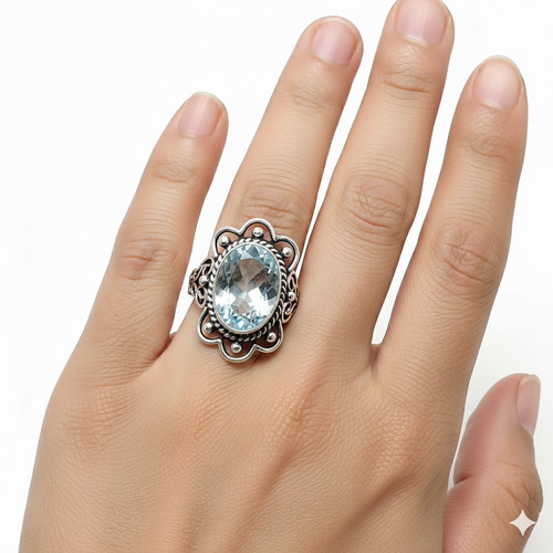 Aqua aquamarin edelstein 925 - edelstein,