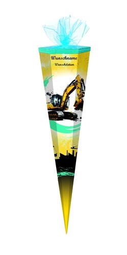 Schultüte mit namensgraur - schultüte,