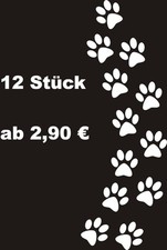 12 Katzenpfoten Pfoten Katze Aufkleber Auto Wandtattoo