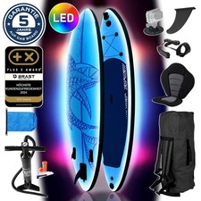 BRAST SUP Board mit LEDs | Aufblasbares Stand up Paddling Set | 320x81x15cm