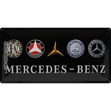 Nostalgic-Art - Retro Blechschild Metallschild 25x50cm - Mercedes-Benz Logos