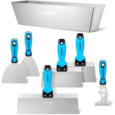 Spachtel Set Edelstahl Malerwerkzeug Profi 7-teilig, Putty Knife, Spachtelkasten