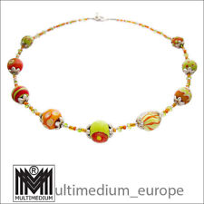 Murano Glas Halskette Murinen Silber silver glass necklace millefiori