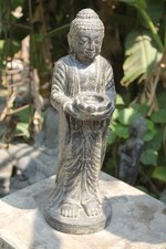 BUDDHA 50CM BUDHA STEINGUSS SKULPTUR FIGUR STEIN GARTEN TERRASSE ASIA-STONE-KÖLN