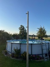 XXL Sonnensegelmast Rund 48,3mm Edelstahl inkl. 50cm Bodenhülse Made in Germany