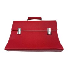 Porsche Design Leder Aktentasche Businesstasche Rot × Silber Selten