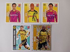 Borussia Dortmund, BVB, 5 Sticker, orig. sign., 09/10, Konvolut, sehr gut